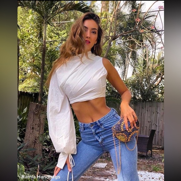 RAMLA THE PEARL MOSAIC  HANDBAG - Picture 6 of 12